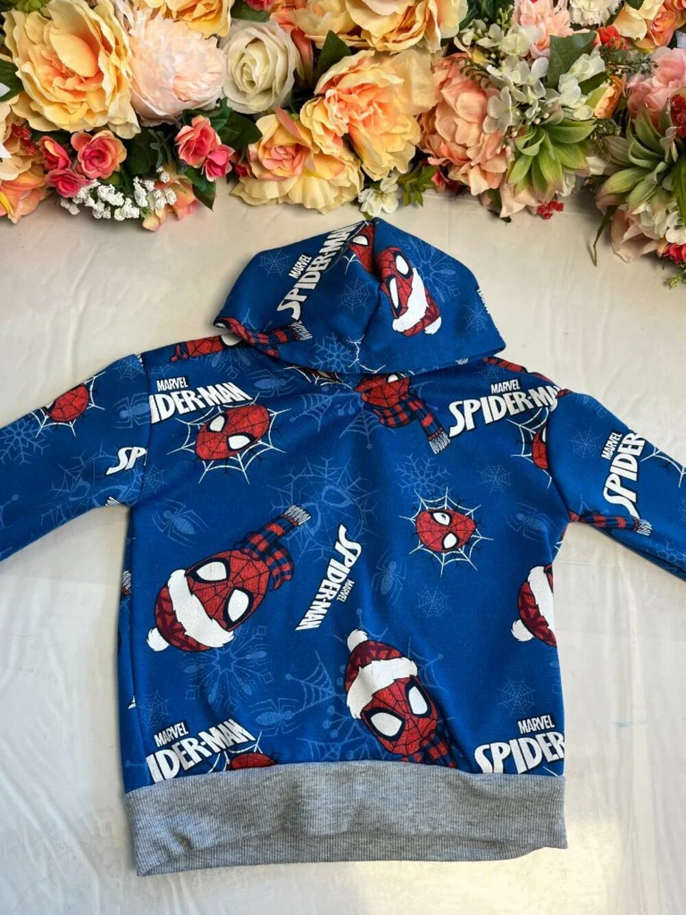 Marvel Spider-Man Christmas Hoodie Jogger Set Blue Gray Holiday Pajamas 3T